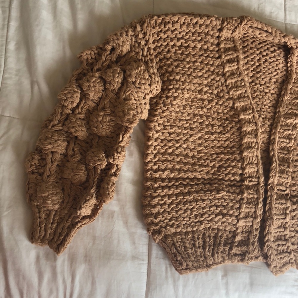 PM Editor Pick✨Last 1 Puffy Sleeve Chunky Cardigan - Picture 5 of 8